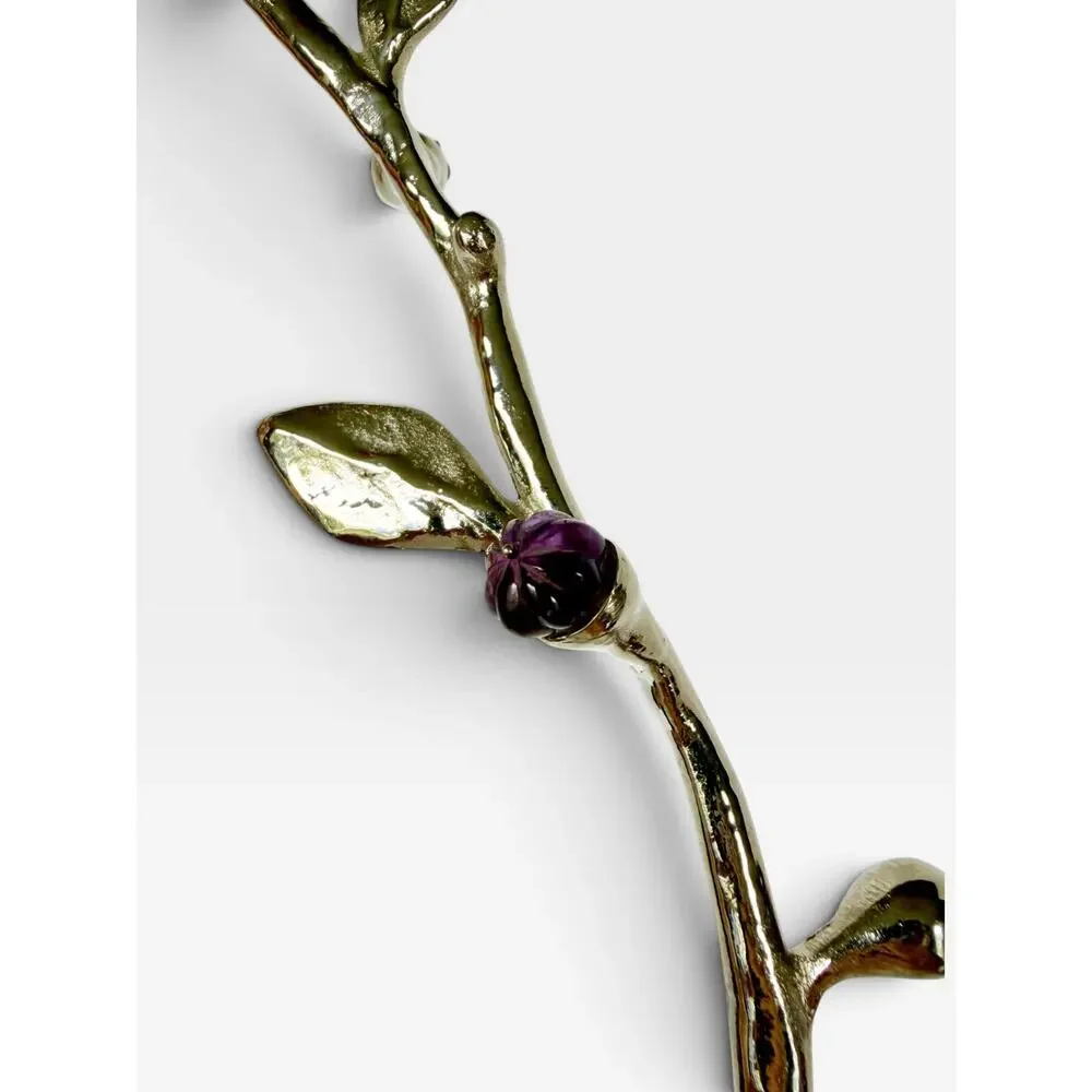 Michael Aram Fantasy Bloom Candle Extinguisher Real Amethyst Like New